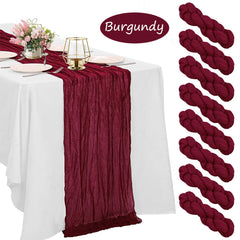 Table Runner Cheesecloth Gauze Rustic Boho Cheese Cloth Wedding Bridal Shower Birthday Party
