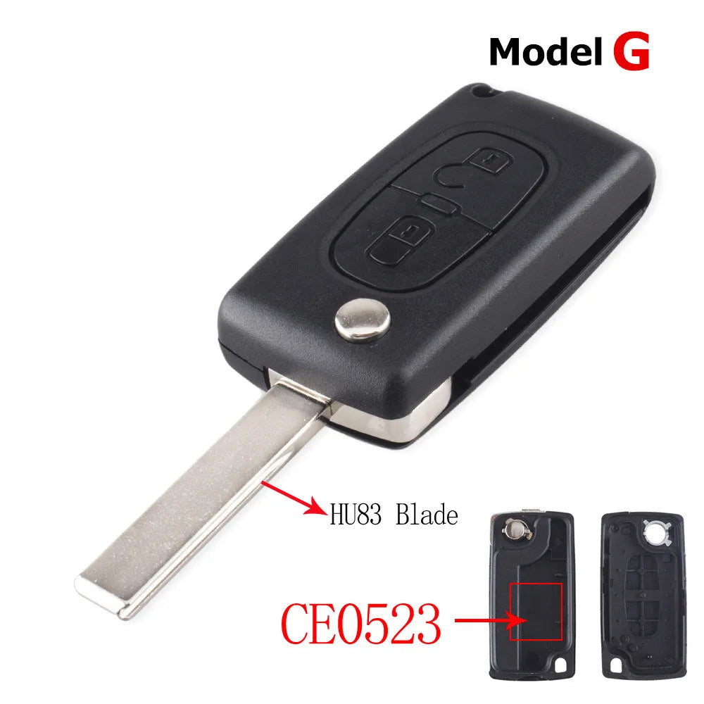 Flip Key Shell Case for Peugeot 207 307 308 407 Citroen C2 C3 lifestyle view