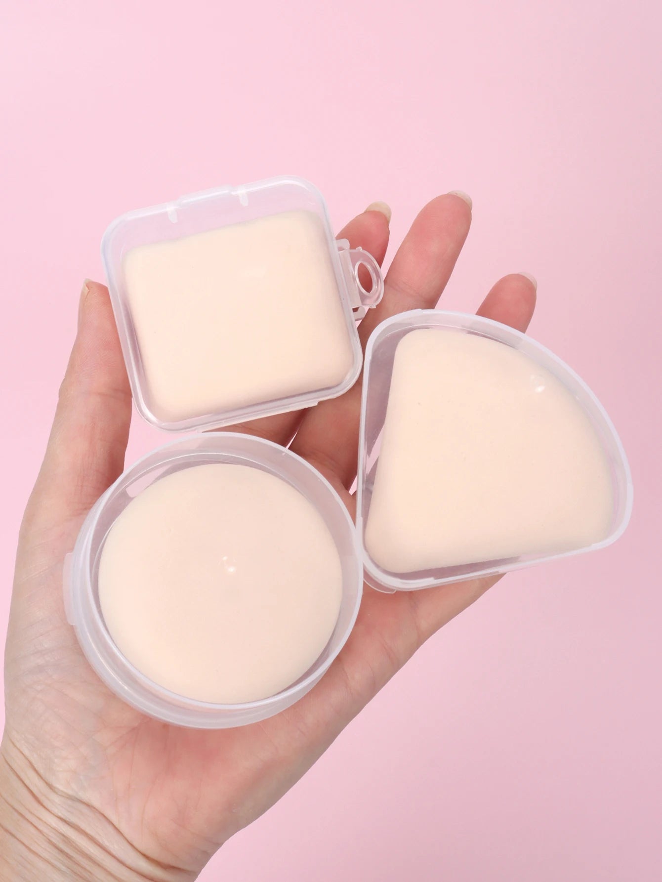 Super Soft Cloud Puff with Box Round Square Makeup Sponge Puff Dry Wet Dual Use Liquid Foundation Po
