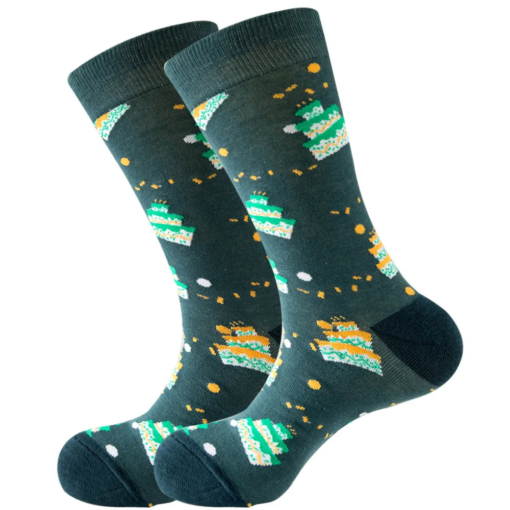 New Happy Mens Socks Women Novelty Cartoon Sock Combed Cotton Funny Men's Big Size Cr lifestyle view