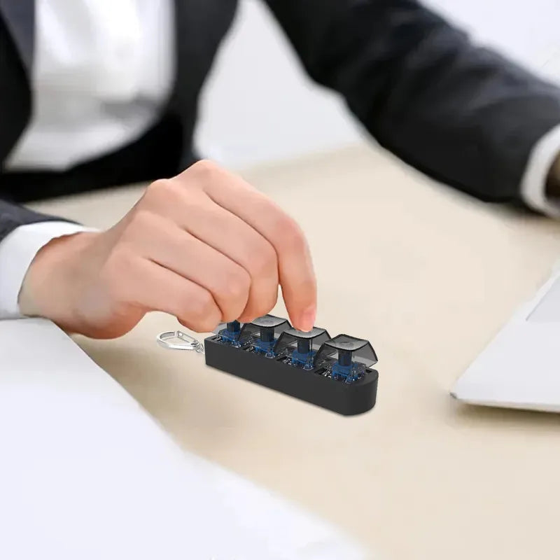 4Keys Finger Button Anti-stress Toys Mechanical Keyboard Keycaps Office Decompression alternate view
