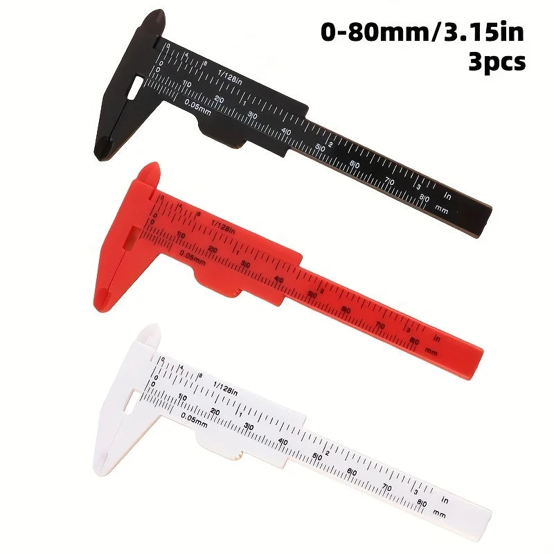 3-Pack Plastic Vernier Calipers Set | Dual Scale Measuring Tool for Precision Work alternate view