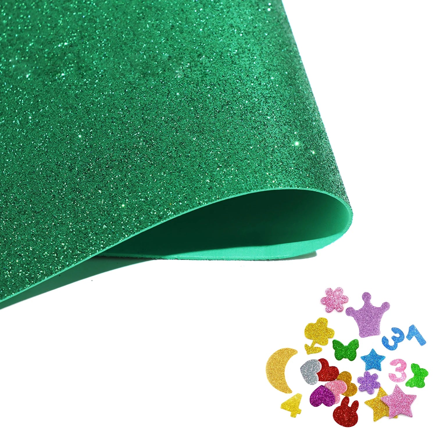 Glitter EVA Foam Sheet 40x60cm | Self-Adhesive Sparkly Foam Paper for DIY Crafts and alternate view