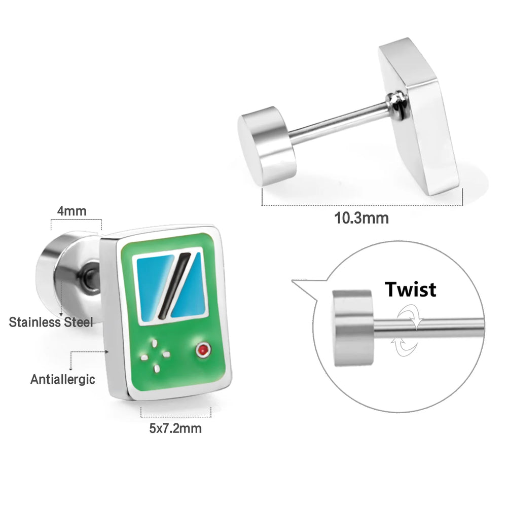 Cute Acrylic Animal Stud Earrings | Surgical Steel Hypoallergenic Earrings for Women lifestyle view