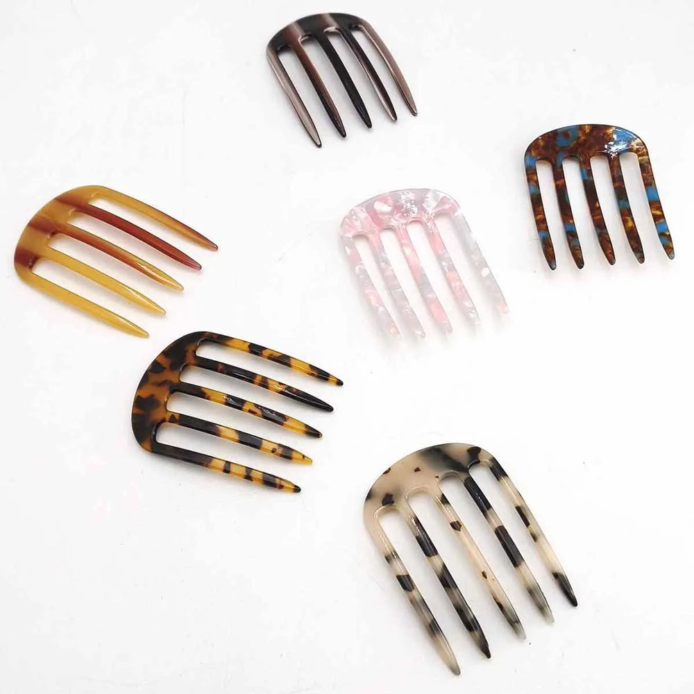 1/3 PCS Acetic Acid Hair Forks Five Teeth Hair Sticks U-Shape Hair Comb Bun Hairpin W lifestyle view