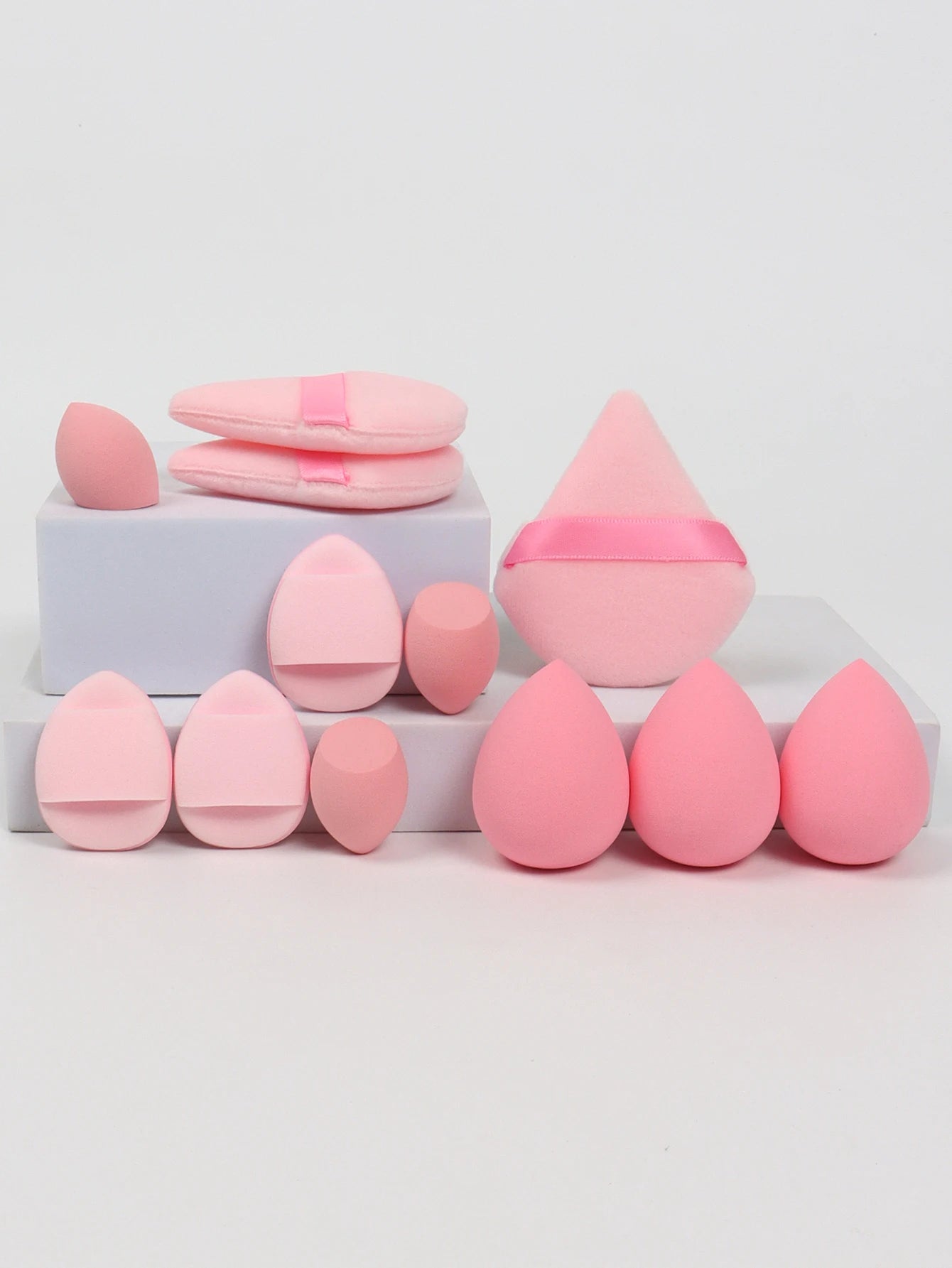12-Piece All-Purpose Makeup Sponge Set, Made of 3 Loose Powder Puffs, 3 Mini Air Cush alternate view