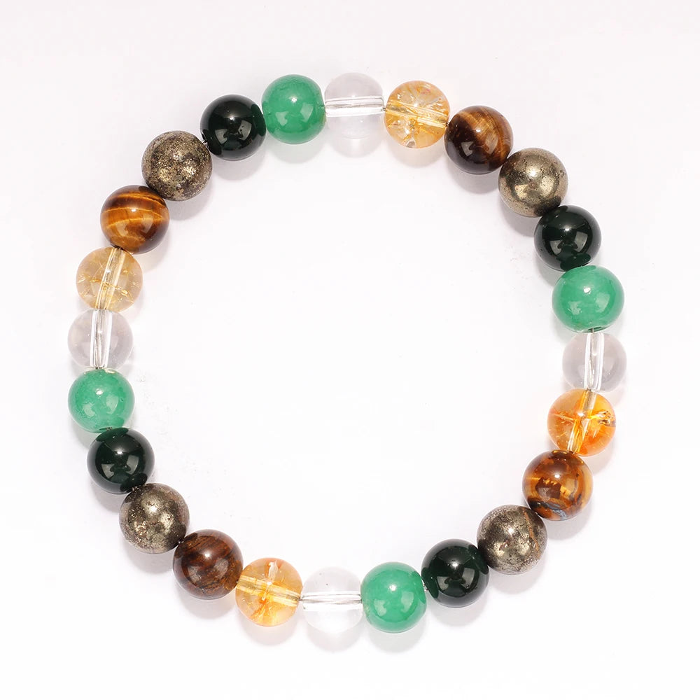 Rich Money Bracelet Women Tiki Bohemian Natural Stone Tiger Eye Stone Bangles Trendy lifestyle view