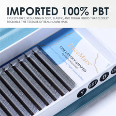 DeceMars 2D Y-Shape Velvet Eyelash Extensions | Salon-Grade Lash Flares detail view