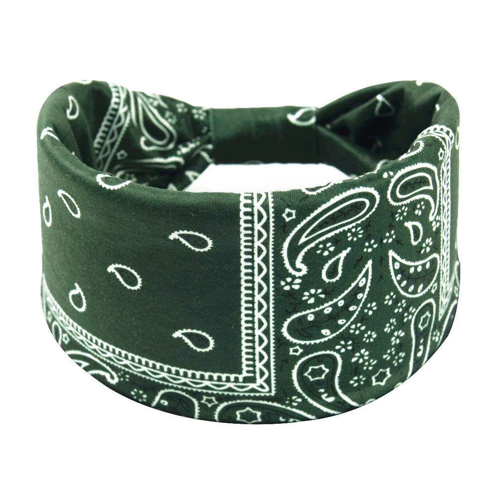 Bohemian Soft Twist Knotted Wide Edge Headband Women Sports Soft Yoga Turban Bandan additional angle