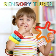5/10 Pcs Pop Tubes Sensory Fidget Tubes with Autism Classroom Prizes Gifts Fidget Toy Se detail view