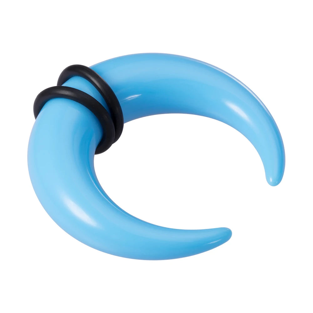 2Pcs Acrylic C Shaped Taper Pincher Septum Rings Gauges Buffalo Horns Piercing Kit St alternate view