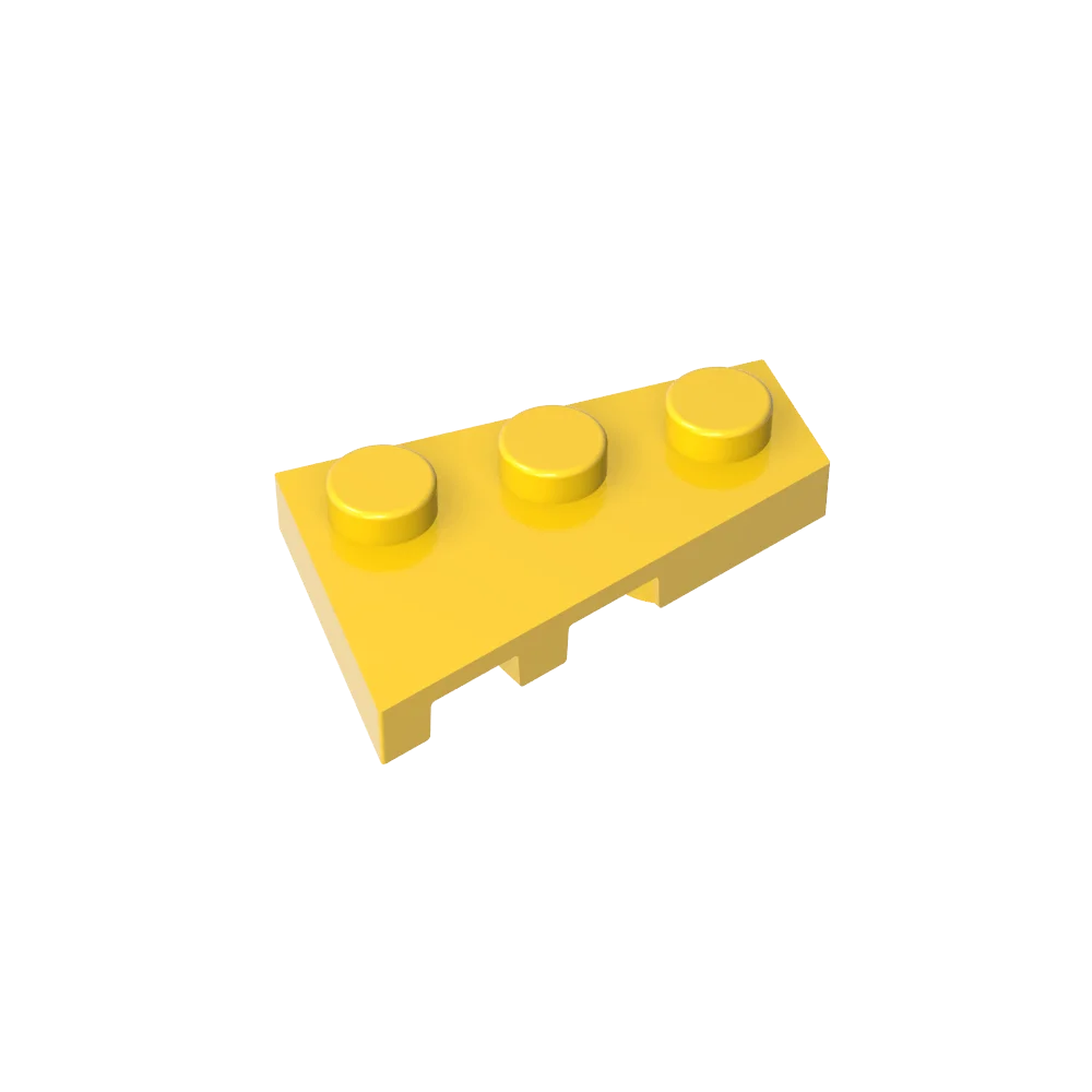 Gobricks GDS-547 Wedge Plate 3 x 2 Right | Compatible Building Block for DIY Creations close-up view
