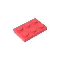 Gobricks GDS-510 Plate 2 x 3 | Compatible Building Block for DIY Projects close-up view