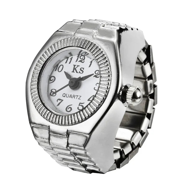 Retro Roman Vintage Punk Finger Watch Ring