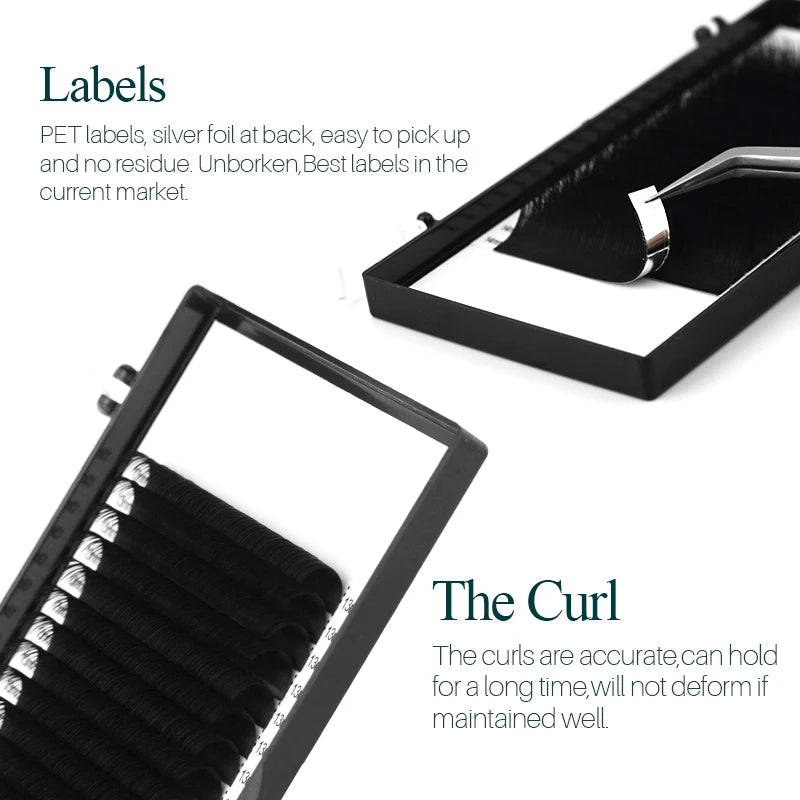 Korean PBT Eyelash Extensions 20 Rows | Soft Comfortable Silk Lashes for Salon Use alternate view