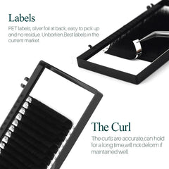 Korean PBT Eyelash Extensions 20 Rows | Soft Comfortable Silk Lashes for Salon Use alternate view