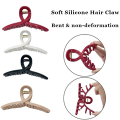2025 New Silicone Material Hair Claw Clip Crab Barrette Girls Ponytail Hair Claws Bat alternate view
