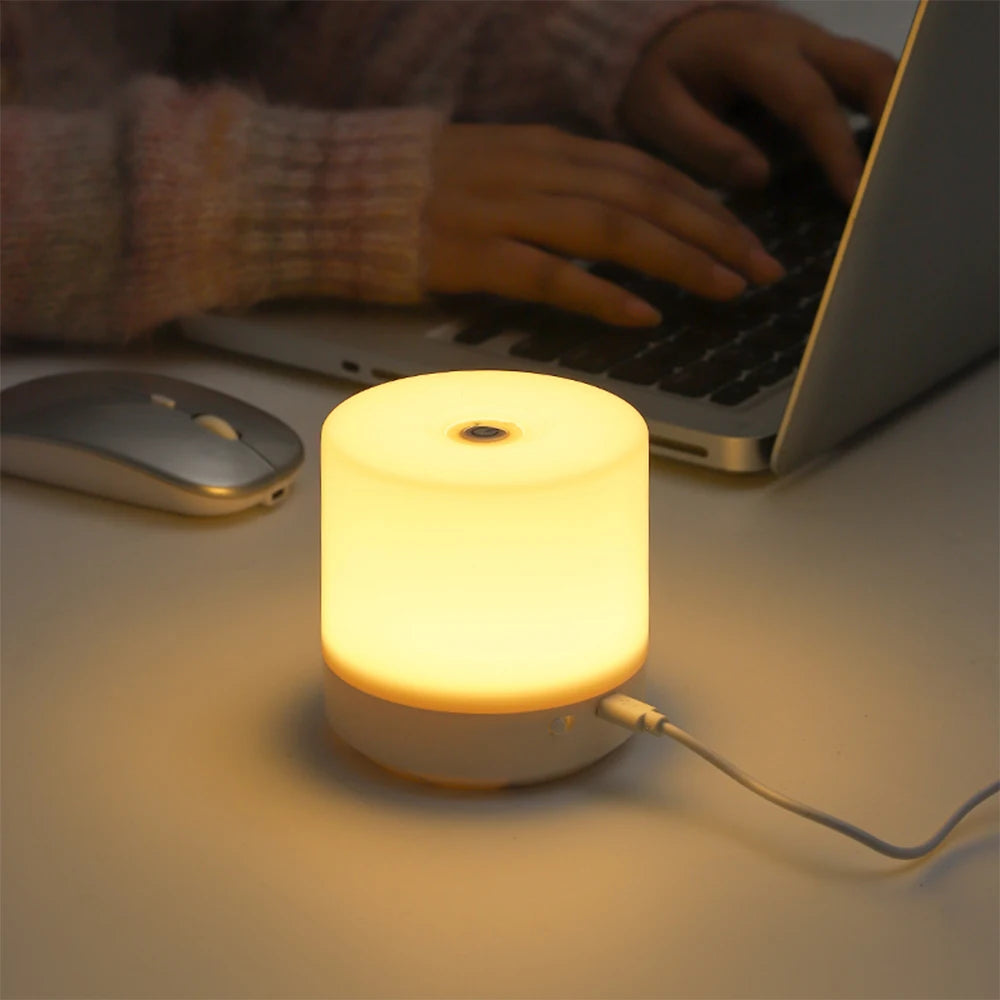 Creative USB Bedside Lamp with Touch Dimming | LED Night Light for Reading lifestyle view