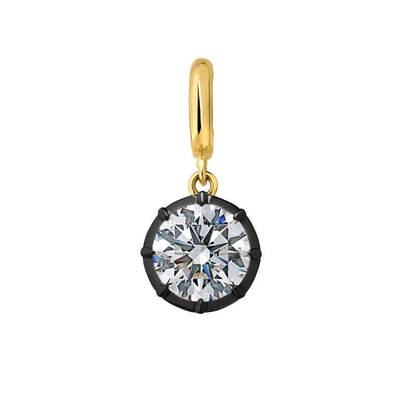 Minimalist Women's Geometric White Zircon Necklace Thin Bead Chain Pendant Non-fading alternate view