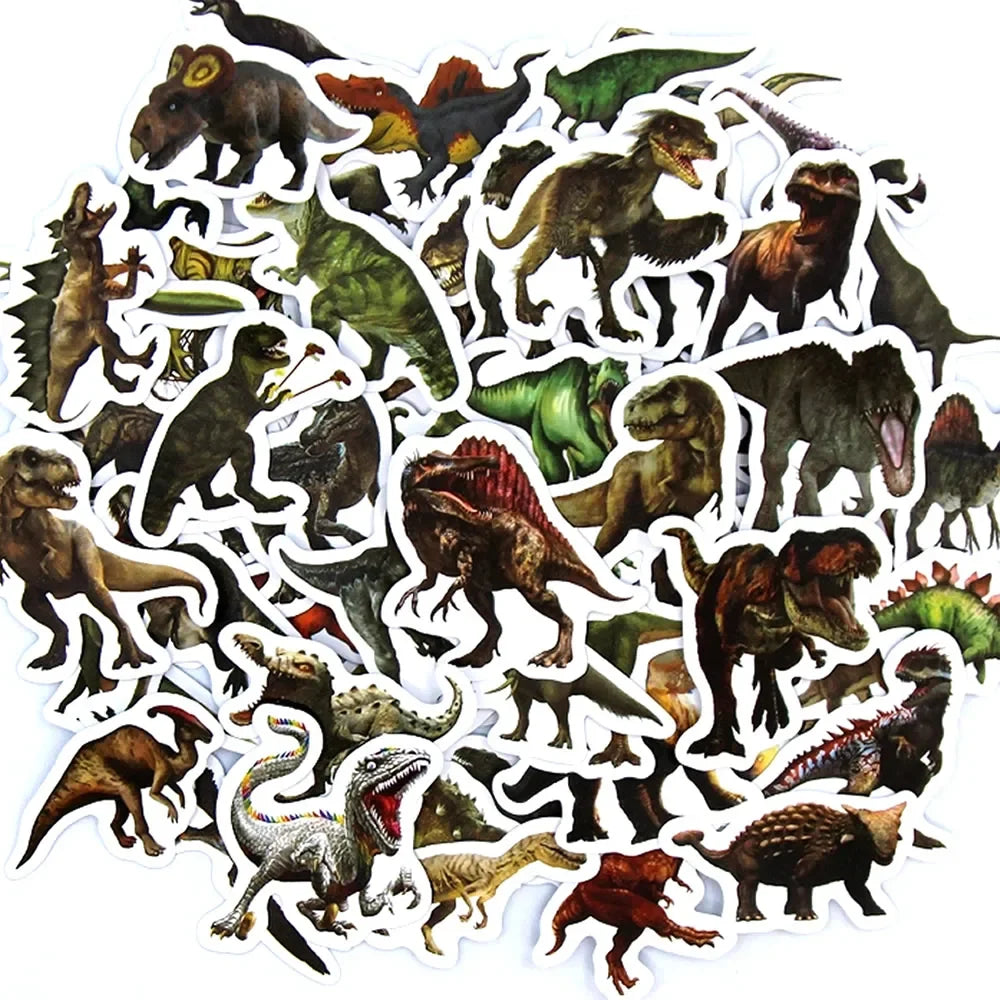 Funny Dinosaur Stickers | Waterproof Vinyl Decals for Laptop, Guitar, Bike & More close-up view