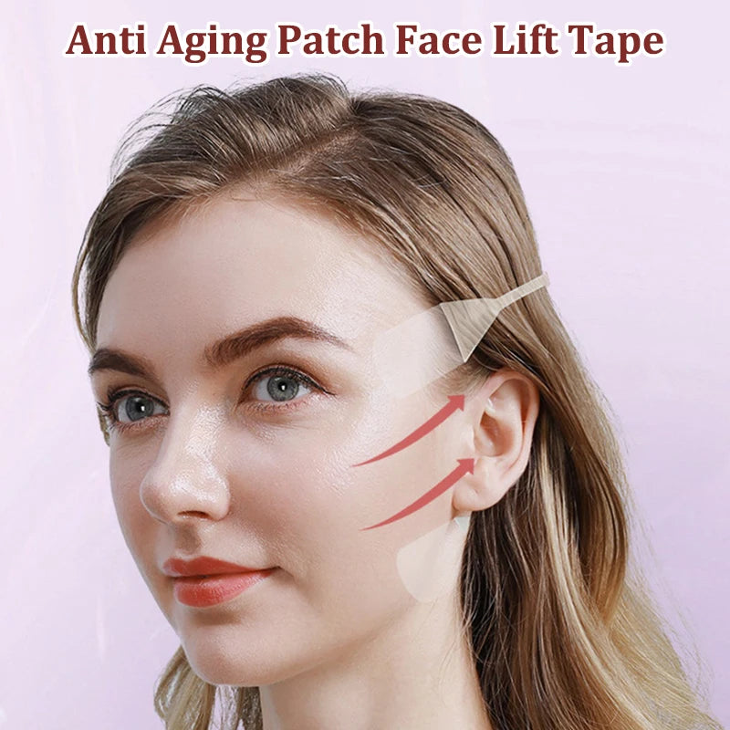 Invisible Facial Slimming Tape | Instant Face and Neck Lift Patches close-up view