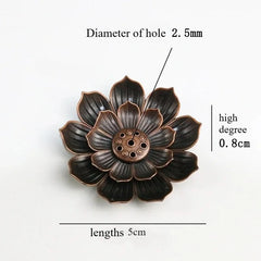 Porous Lotus Incense Holder Tray | Zen Metal Sandalwood Incense Burner Plate