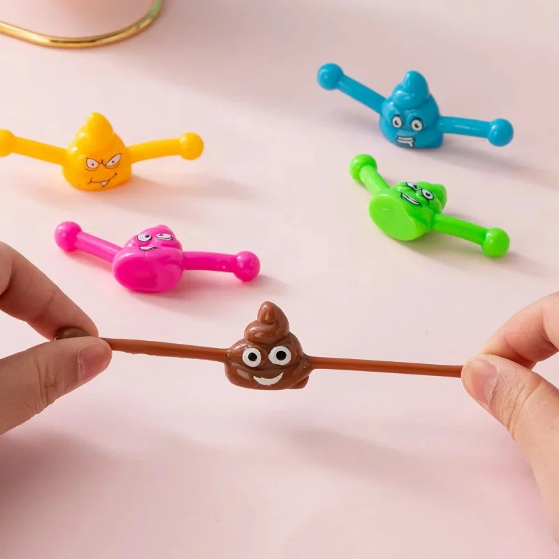 1-5PCS Funny Shooting Slingshot Prank Fake Poop Poo Game Antistress Children's Day Decom detail view