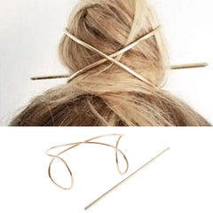 Fashion Hair Stick Boho Irregular Hair Accessories Gold Color Shaped Bun Holder Cage Hair Pins for Women Hairwear Jewelry H040