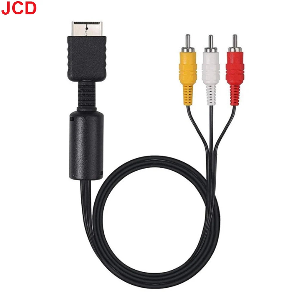 JCD 1pc For PS1 PS2 PS3 1.8M AV Cable Splitter RCA Audio Video Extend Cord to Monit additional angle