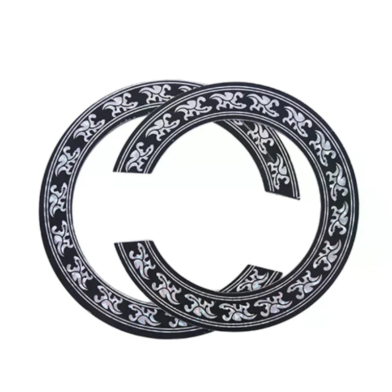 104mm 94mm inch Size Hard PVC Guitar Circle Sound Hole Rosette Inlay detail view