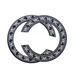 104mm 94mm inch Size Hard PVC Guitar Circle Sound Hole Rosette Inlay detail view
