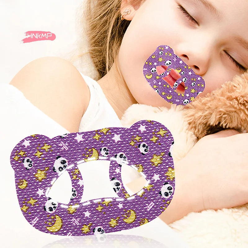 Cartoon Bear Anti-Snoring Mouth Patches for Kids | Safe Nose Breathing Sleep Aid alternate view