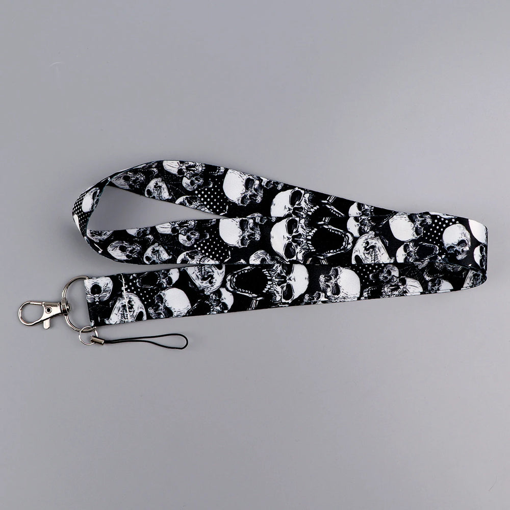 Human Skeleton Lanyard Card Holder Neck Strap for key ID Card Phone Straps Badge Hold alternate view