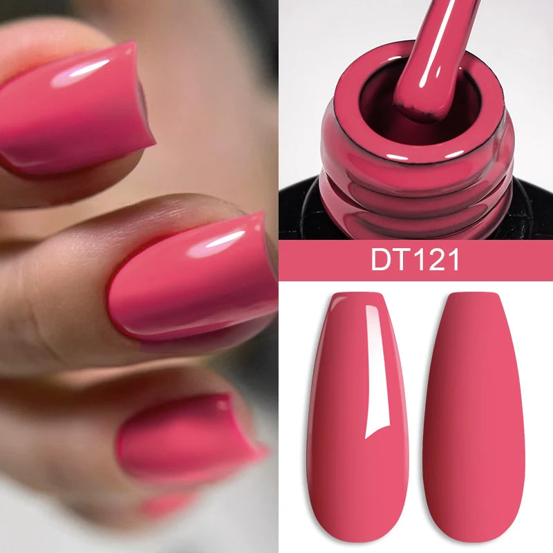 MEET ACROSS 7ml Wine Red Gel Nail Polish Long-Lasting French Style Gel Nail Supplies For detail view