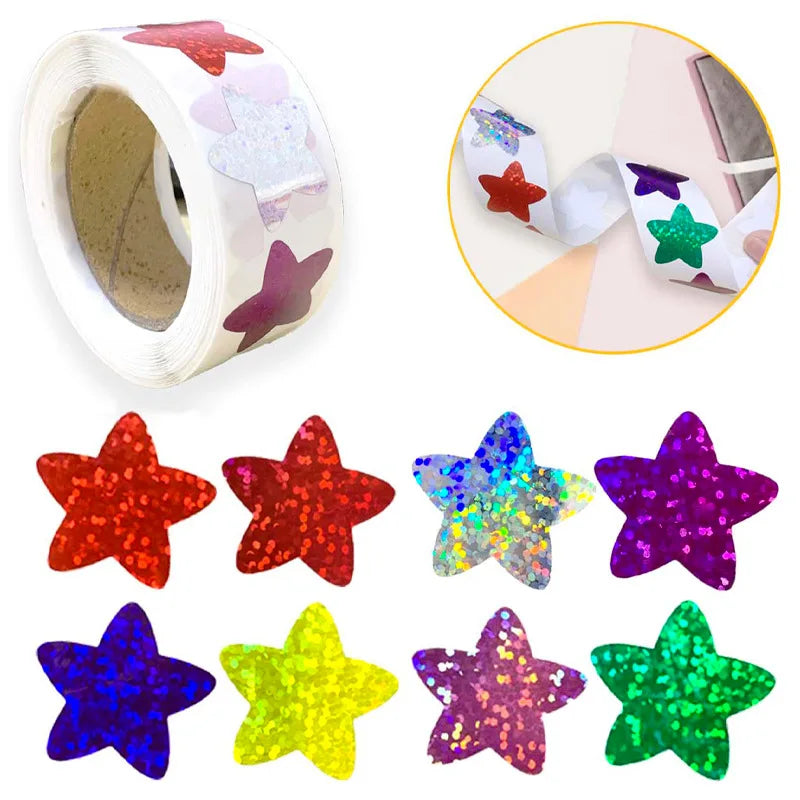 Heart Thank You Stickers | Small Roll Packaging Stickers for Photocard Decor alternate view