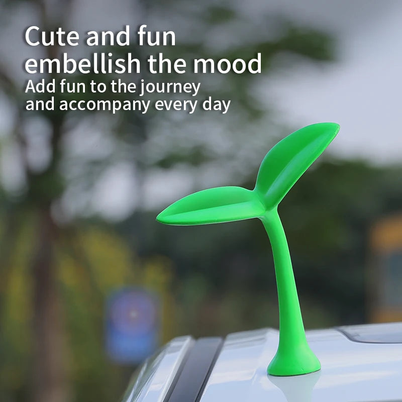 3D Car Roof Ornament Bean Sprout Seedlings PVC detail view