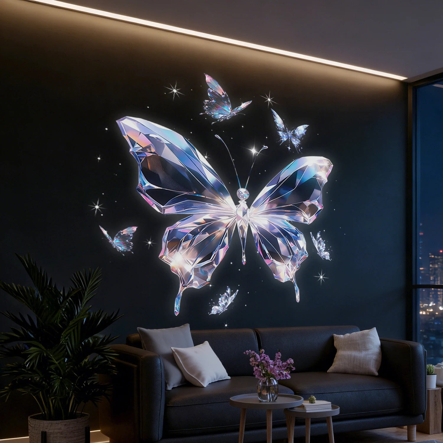 Colorful Butterfly Projection Light | 360° Rotating Night Light for Romantic Bedroom lifestyle view