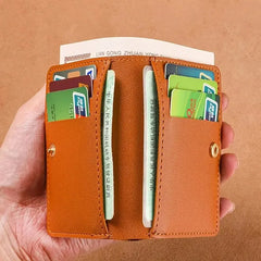 Ultra Slim PU Leather Wallet | Minimalist Credit Card Coin Purse for Women close-up view