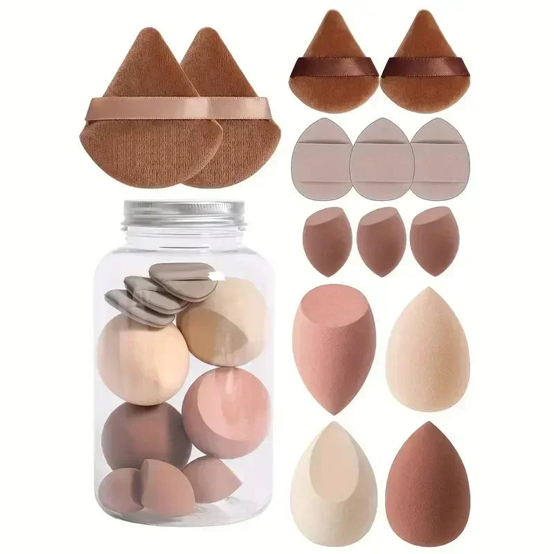 12/14Pcs Makeup Sponge Set | Latex-Free Beauty Blender Kit close-up view