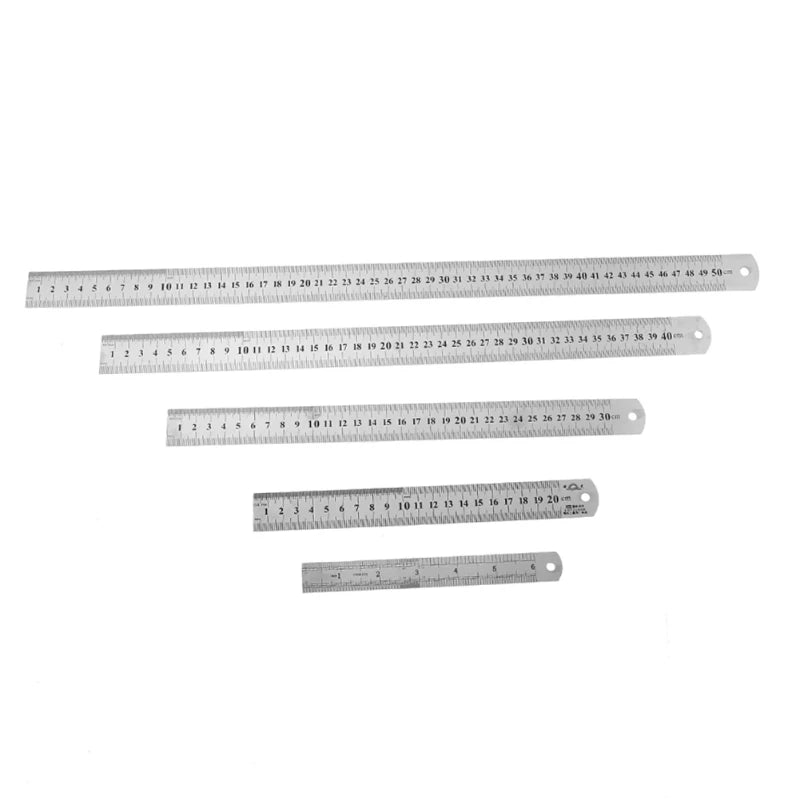 Metal Straight Ruler Stainless Steel Ruler Stationery Drafting Supplies Hand Tools additional angle