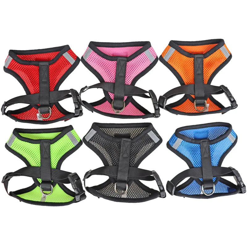 Breathable Mesh Cat Harness and Leash Set | Reflective Soft Vest for Small Cats and Dogs detail view
