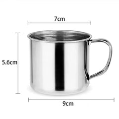 100ml Tea Cup Quality Portable Stainless Steel Water with Handle Camping Outdoor Trave close-up view