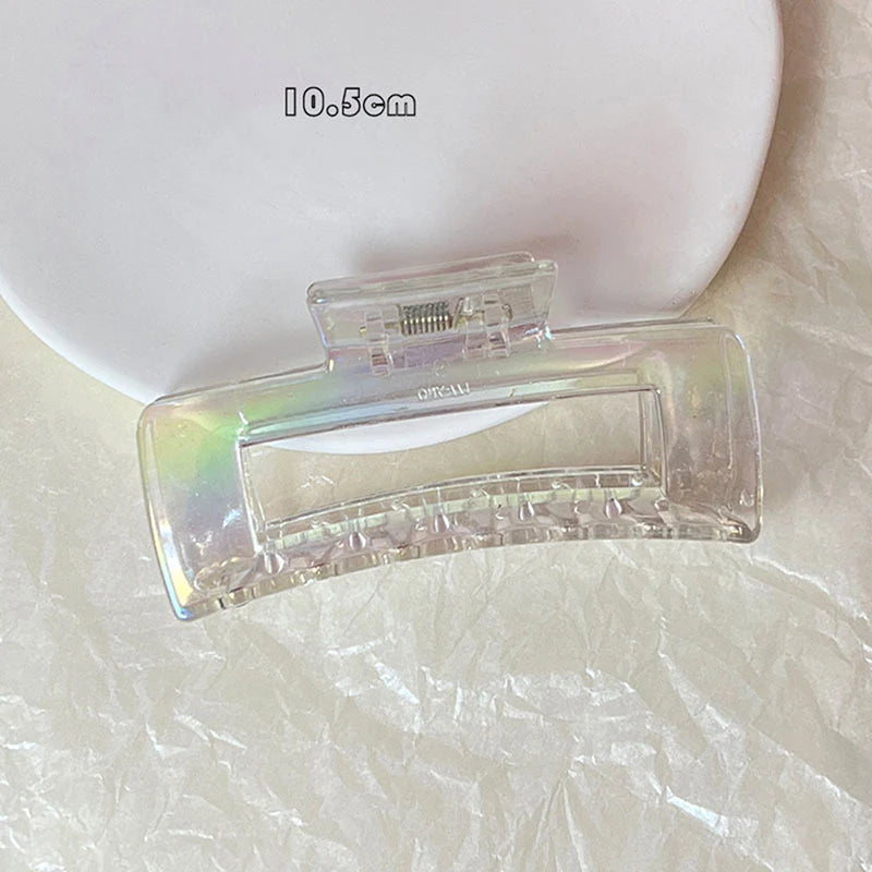 Women Hair Claw Korean Style Transparent Plastic Headband Hairpins Ponytail Claw Clip Crab Hair Accessories Headwear