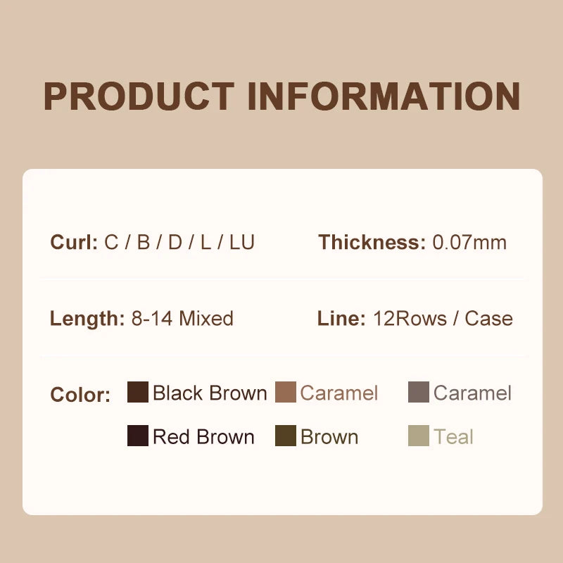NATUHANA Caramel Colored Lashes | Individual Faux Mink Eyelashes lifestyle view