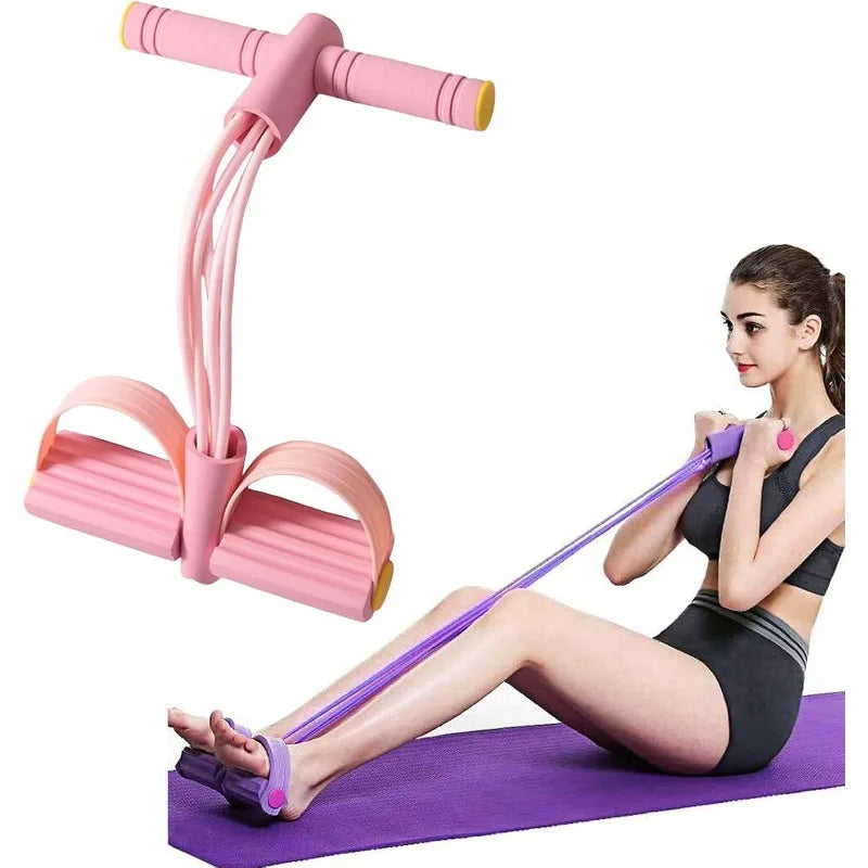 6-Tube Resistance Bands for Abs | Portable Sit-Up Assist for Home Gym additional angle