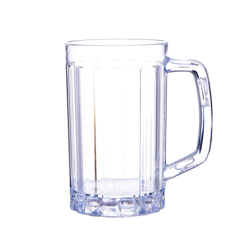 500ML Transparent Beer Mug Plastic Unbreakable Breakfast Milk Coffee Juice Water Cup Bar detail view