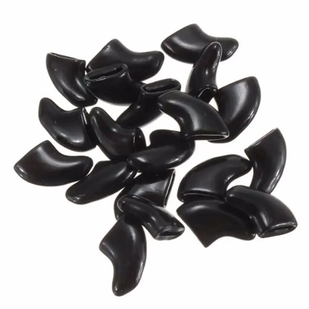 Lovely 20pcs Silicone Soft Cat Nail Caps Cat Nail Covers Pet Claw Paws Caps Adhesive alternate view