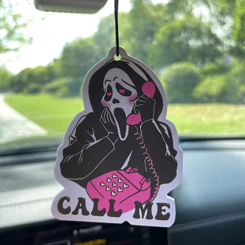 Call me on Halloween, car air freshener, perfume pendant, rearview mirror hanging decora detail view
