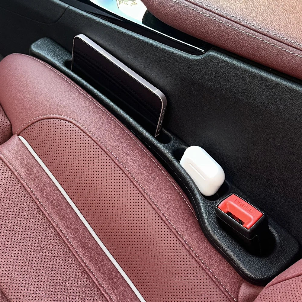 Car Seat Gap Filler EVA Strip 2PCS Black close-up view