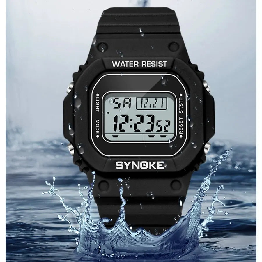 SYNOKE Outdoor Military Digital Watch For Men Fashion Retro Men Watch Sports Waterproo close-up view